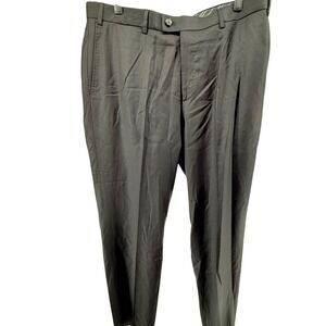 Hiltl Wool Cashmere Blend Italian Trousers Mens Size 36‎ Pleated Front Black